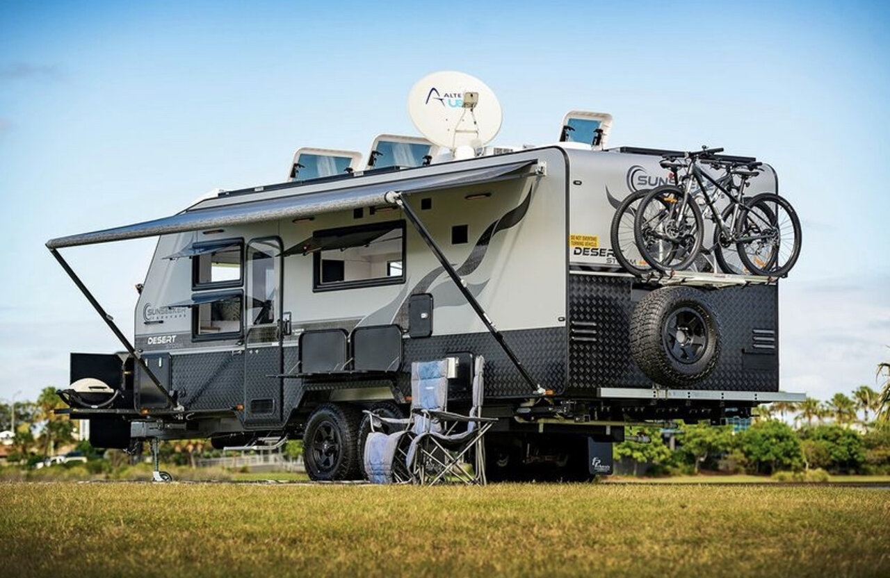Photo of Caravan with Halo Satellite Dish Installed